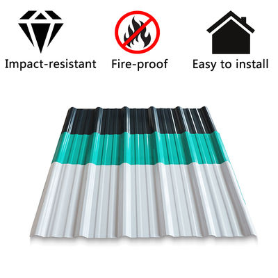 Waterproof PVC Roof Tile 1.0mm-2.5mm Thickness for Warehouse Factory