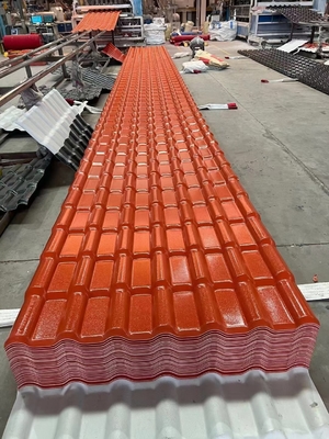 style d'Asa Coated Pvc Material Spanish de tuile de toit de résine synthétique de largeur de 1040mm
