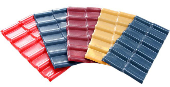 tuiles de toit imperméables de résistance à l'impact d'ASA Synthetic Resin Roof Sheet de vague de 160mm