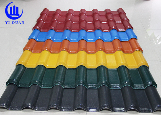 Feuille ignifuge d'ASA Synthetic Resin Spanish Roof pour le bâtiment de construction