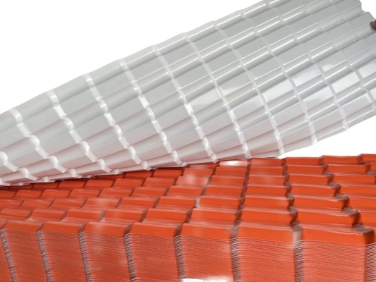 Anti ASA Synthetic Resin Roof Tile UV pour le matériau de construction de serre chaude de villa de couverture de parc