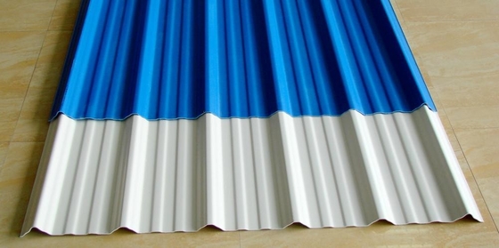feuille ondulée en plastique de toiture de PVC de résistance à l'impact de tuile de toit de 1.0mm