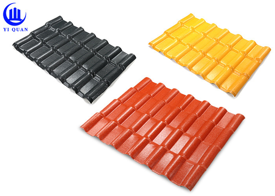 Tuiles de toit synthétiques de PVC de l'isolation asa de temps beau pour la serre chaude extérieure de belvédère