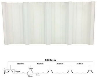 1070mm ignifuge tuiles de toit de PVC de 3 couches pour la ferme avicole
