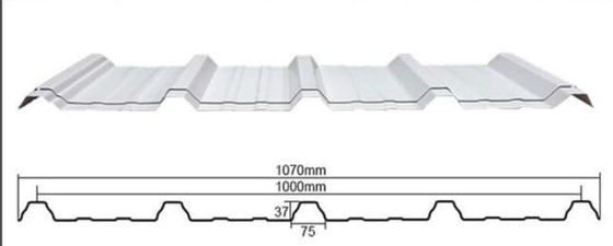 Le toit ridé de PVC couvre de tuiles tuile de toiture trapézoïdale de vague d'Upvc la 1070mm haute
